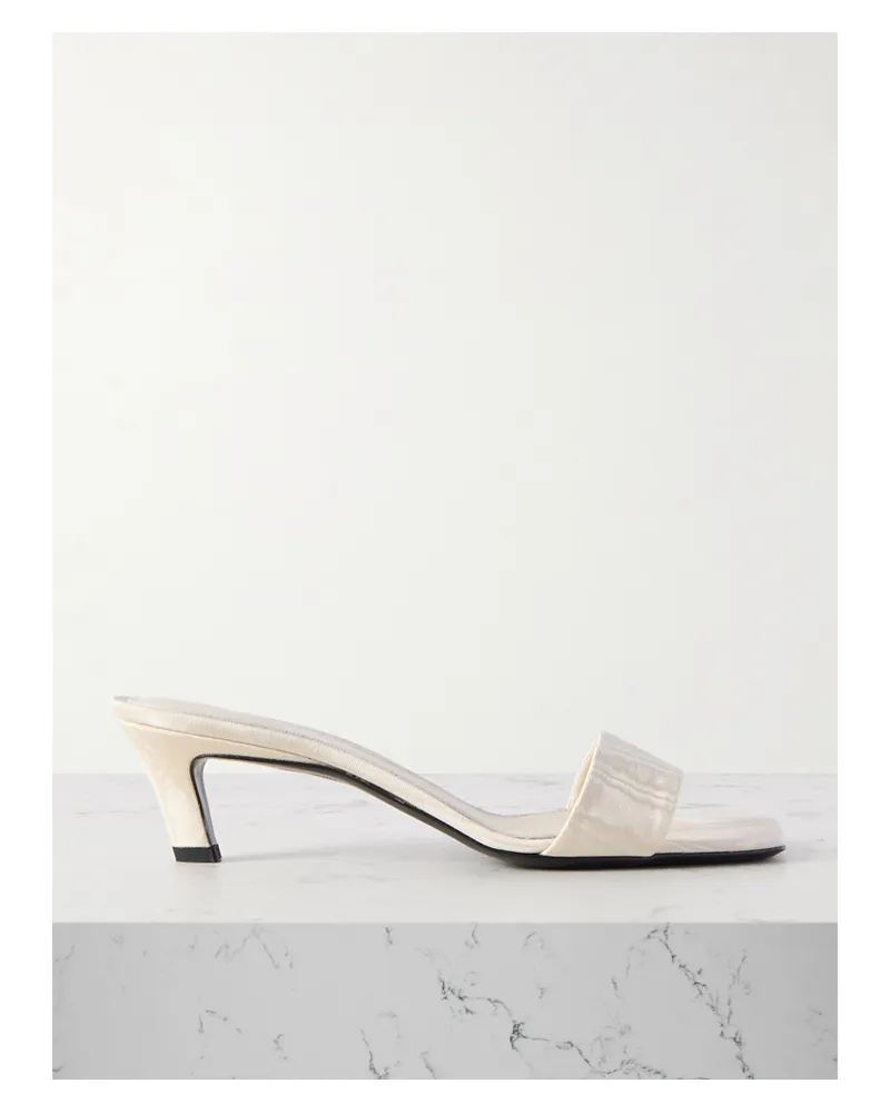 Totême Mules Aus Moiré - Wollweiß Wollweiß