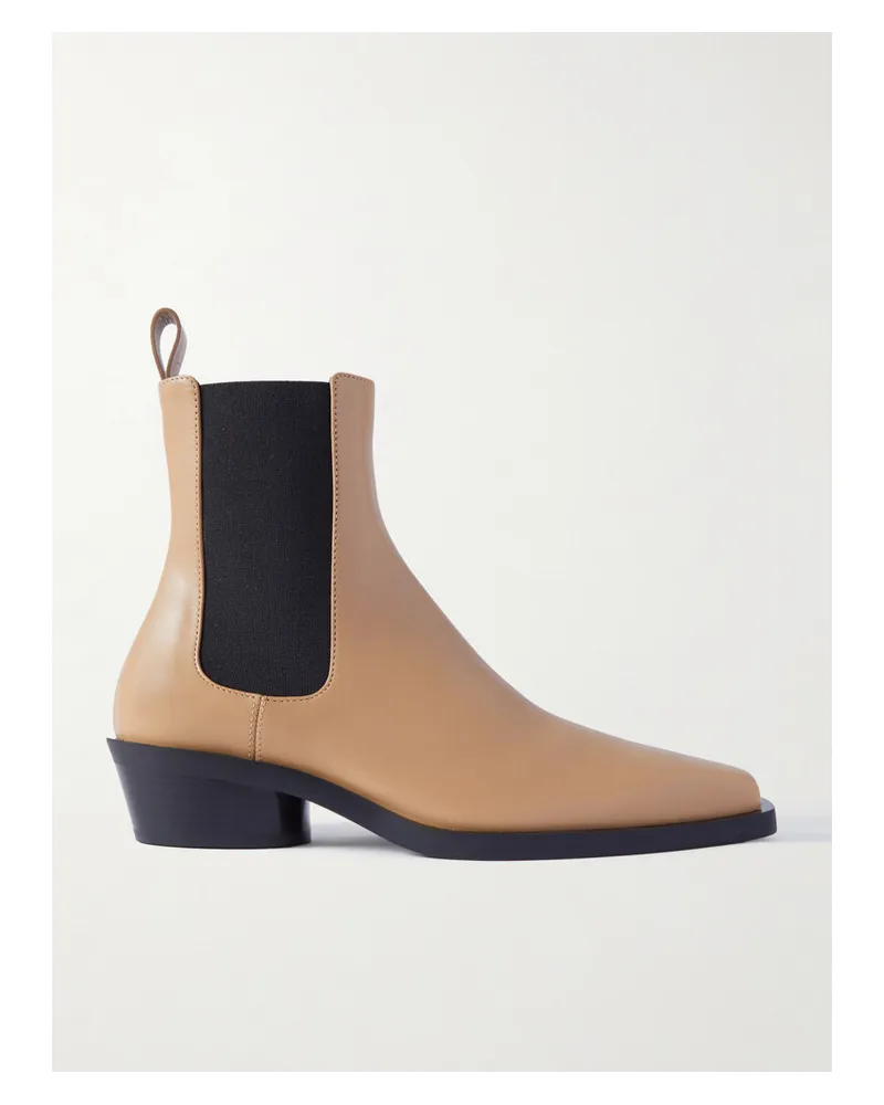 Proenza Schouler Bronco Chelsea Boots aus Leder Neutral