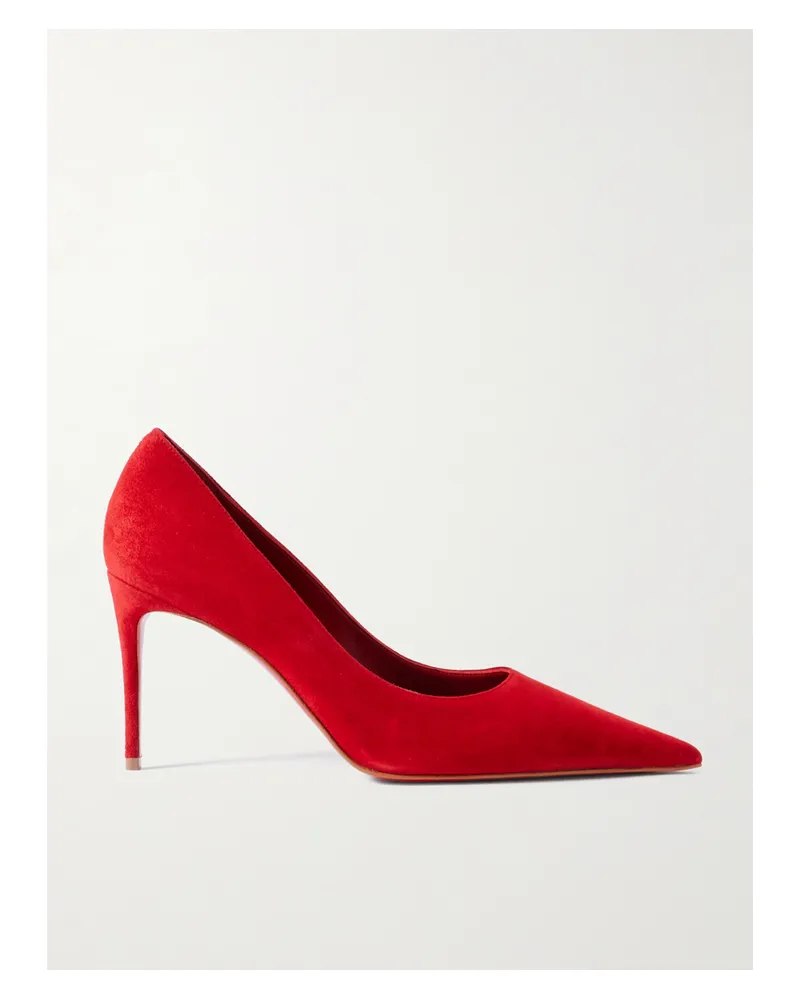 Christian Louboutin Kate Max 85 Suede Pumps - Red Red