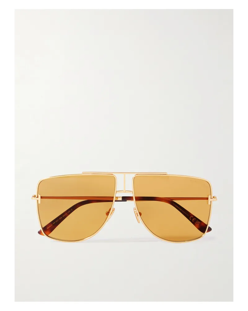 Tom Ford Eliott Goldfarbene Pilotensonnenbrille Gold