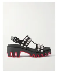 Christian Louboutin Duniclou Sandalen aus Leder mit Nieten Schwarz