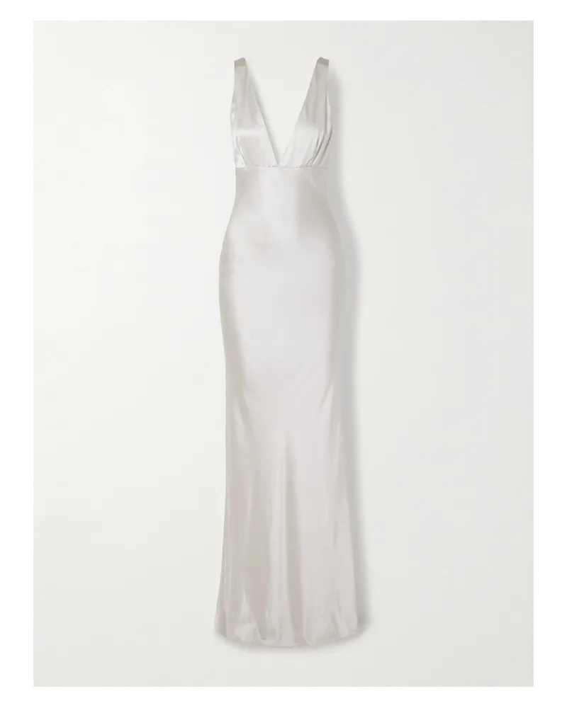 Nili Lotan Bionca Silk-charmeuse Gown - White White