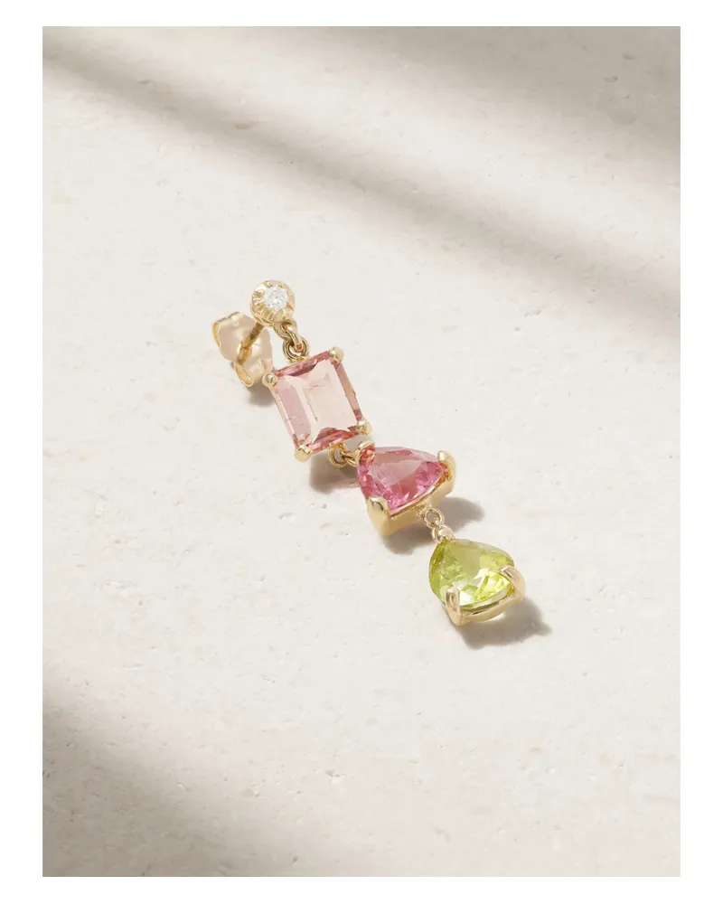 Jacquie Aiche 14-karat Gold Multi-stone Single Earring - Green Green