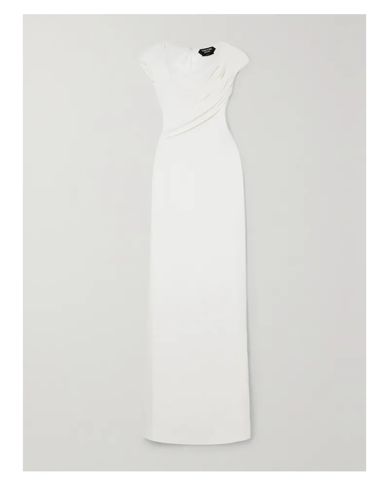 Tom Ford Robe Aus Seiden-georgette - Weiß Weiß