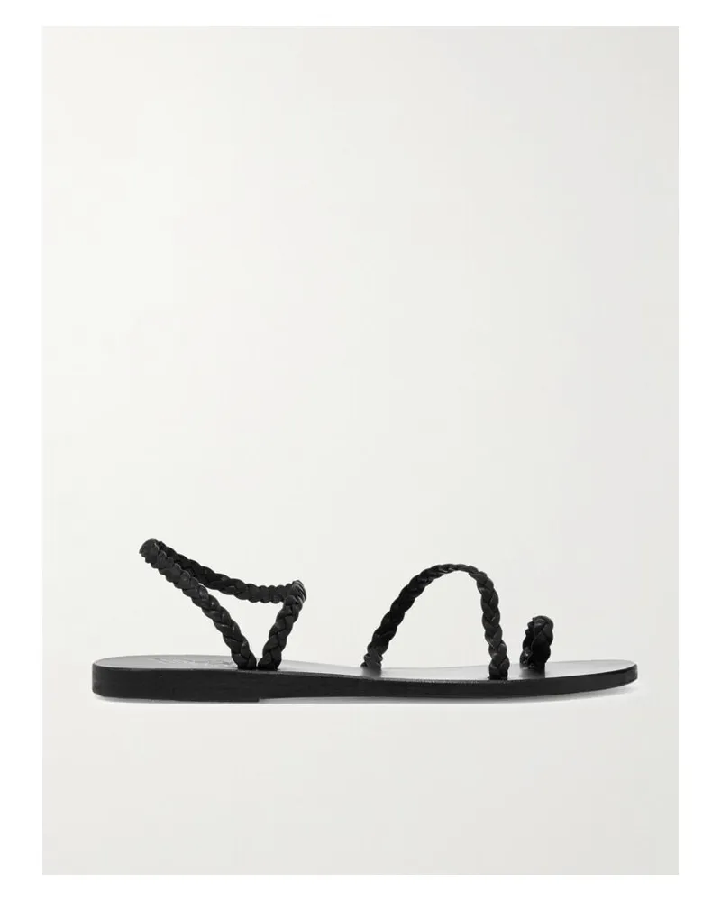 Ancient Greek Sandals Eleftheria Sandalen Aus Geflochtenem Leder - Schwarz Schwarz