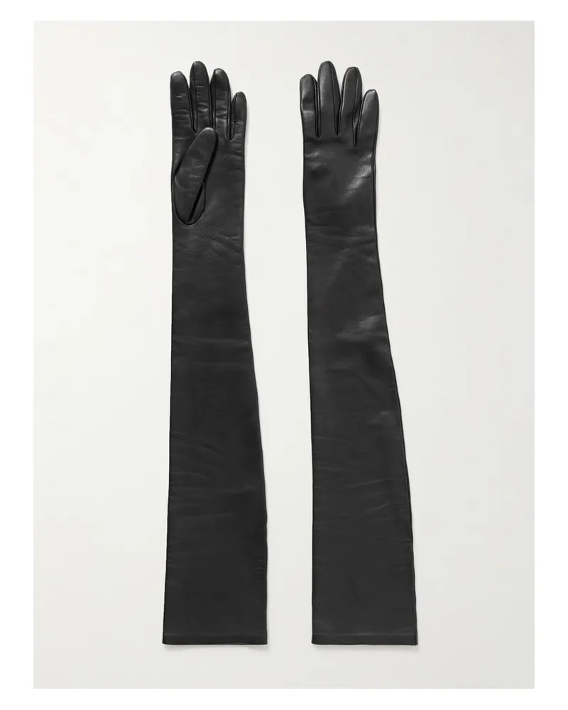 KHAITE Remo Long Handschuhe Aus Leder - Schwarz Schwarz