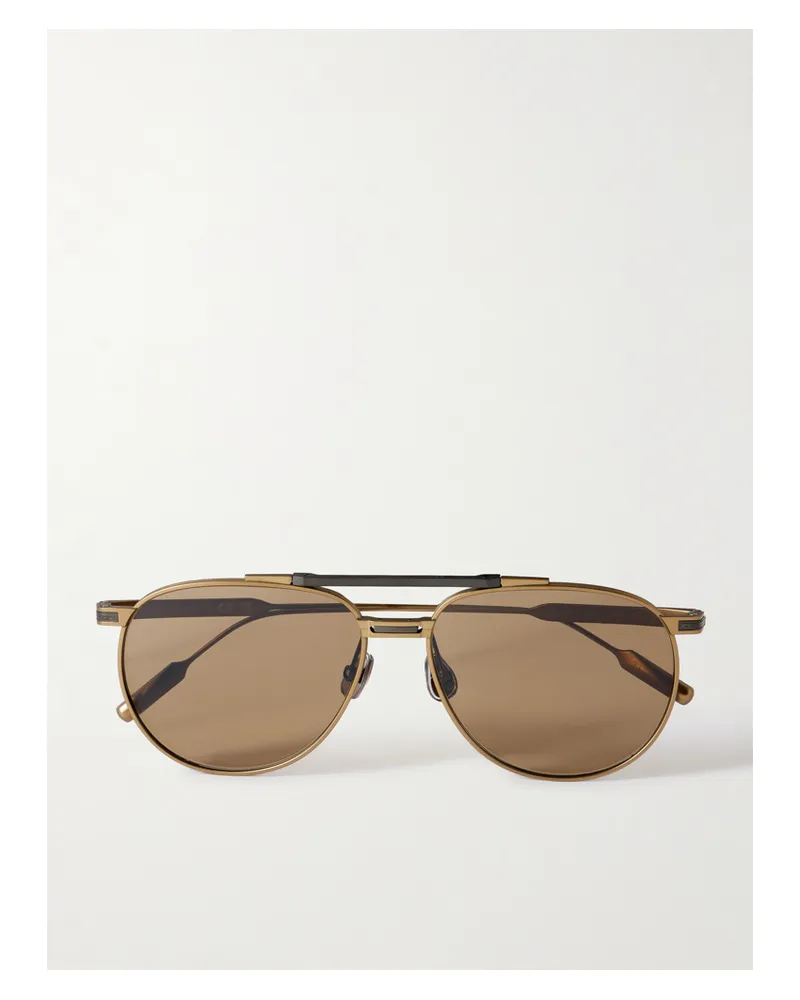 Brunello Cucinelli Pilotensonnenbrille Aus Titan - Gold Gold