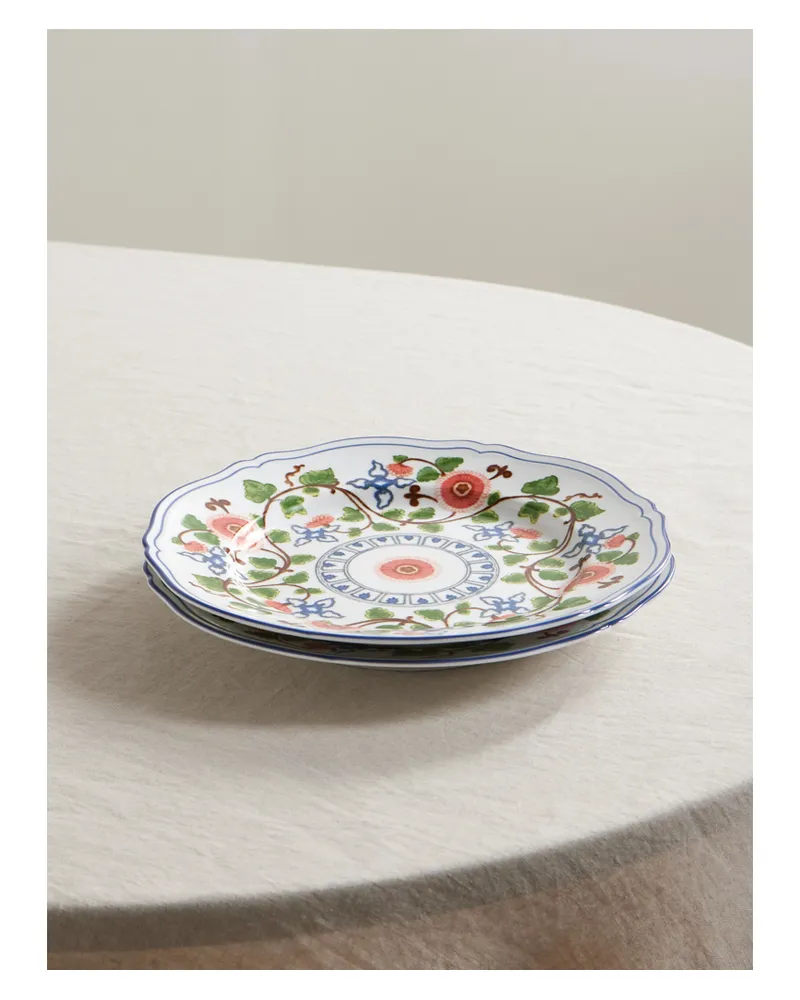 CABANA Ginori Set Aus Zwei Martina Porzellantellern - Mehrfarbig Mehrfarbig