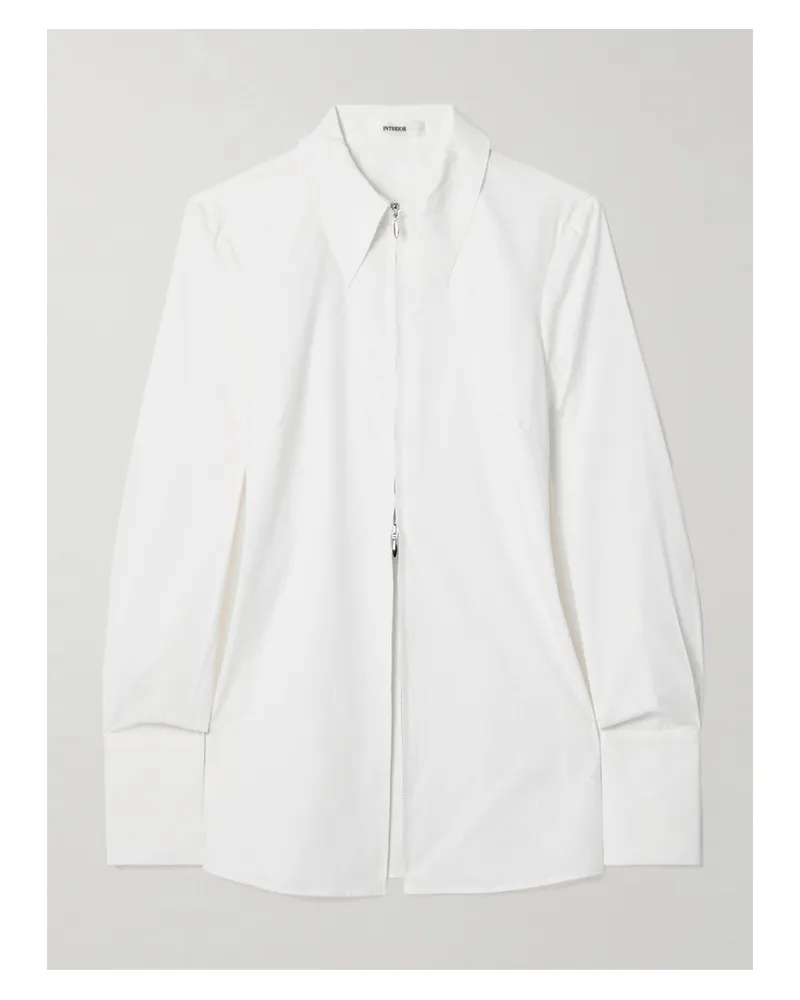 Interior The Freddy Hemd Aus Baumwollpopeline - Weiß Weiß