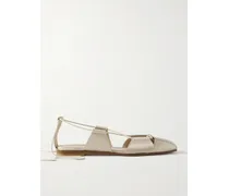 Greek Flache Schuhe aus Seidensatin Zum Binden