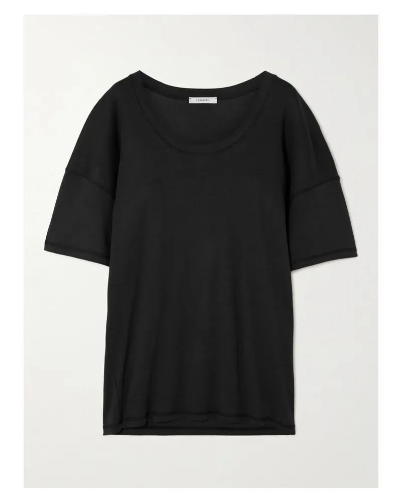 Christophe Lemaire Oversized-t-shirt Aus Baumwoll-jersey - Schwarz Schwarz