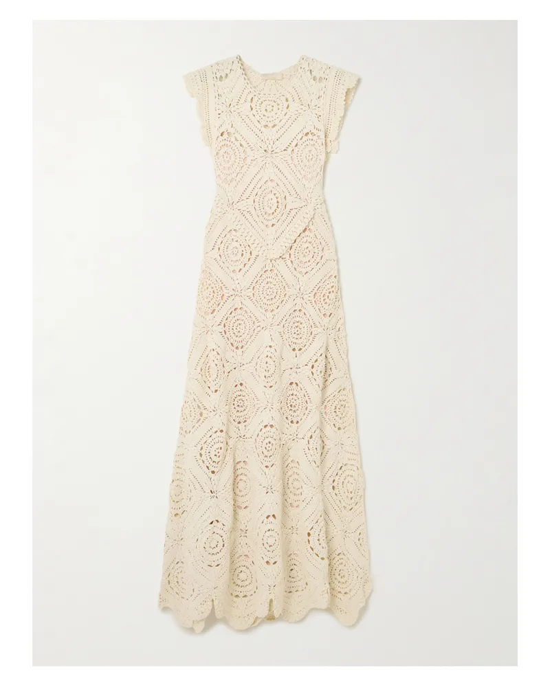 Ulla Johnson Annalisa Crocheted Cotton Maxi Dress - Neutrals Neutrals