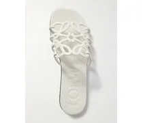Petal Anagram Pantoletten Aus Leder - Weiß