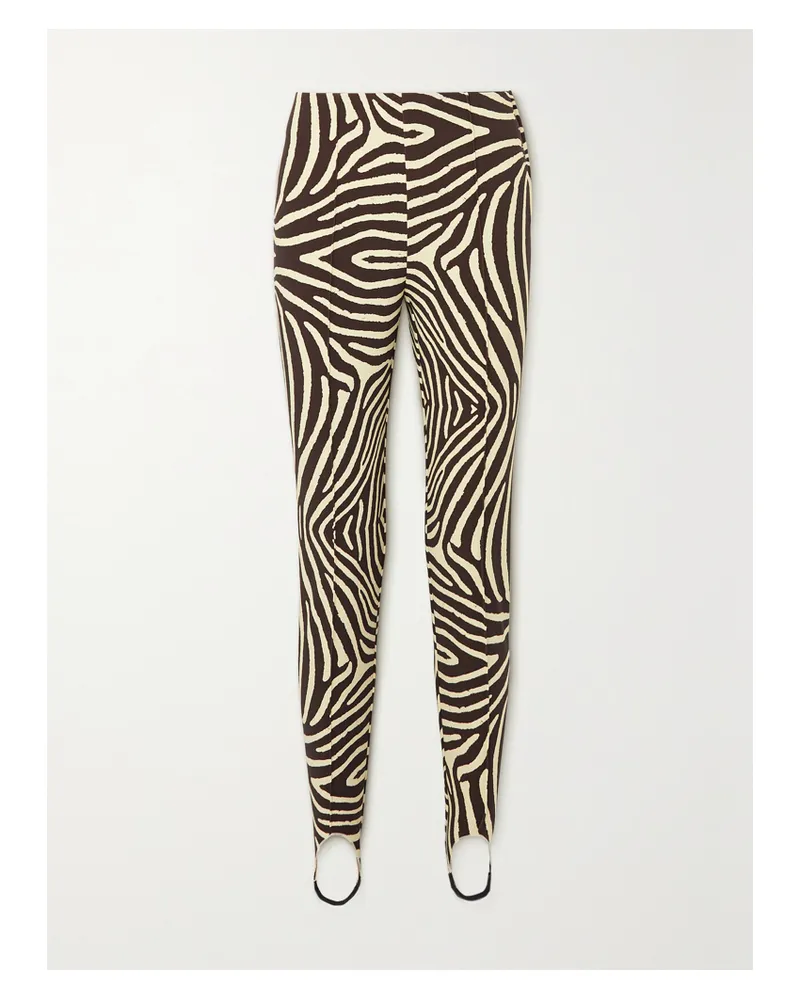 Bogner Elaine Skihose Aus Stretch-material Mit Zebraprint Und Steg - Braun Braun