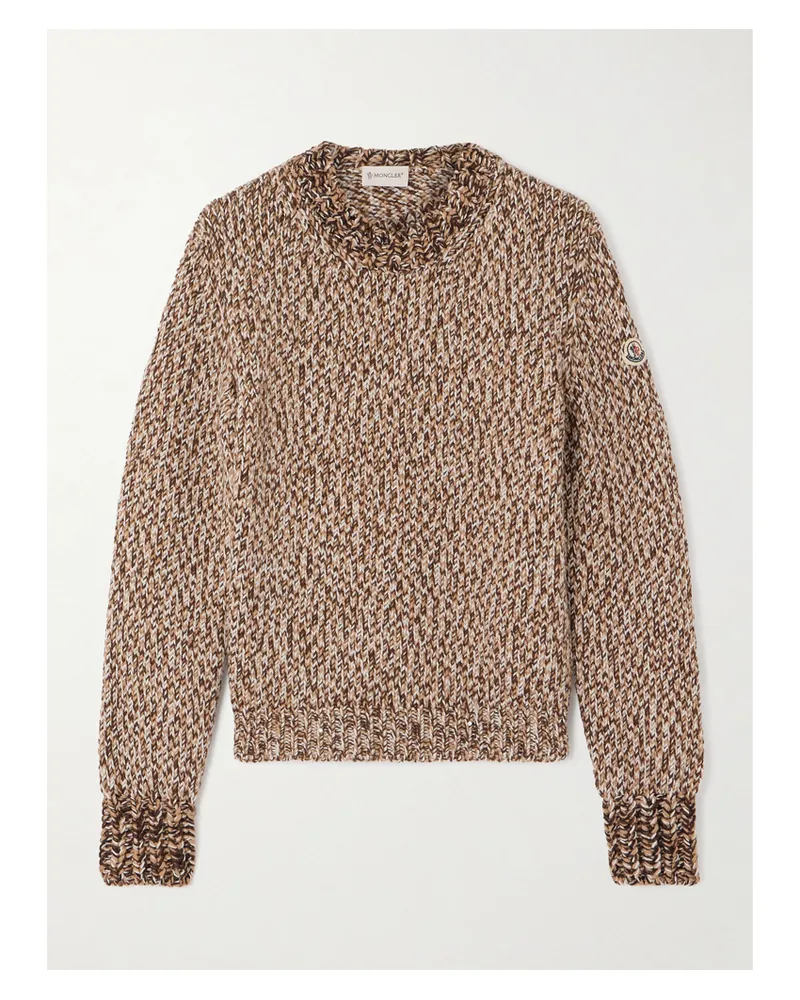 Moncler Archivio Dna Wollpullover Mit Applikation - Braun Braun
