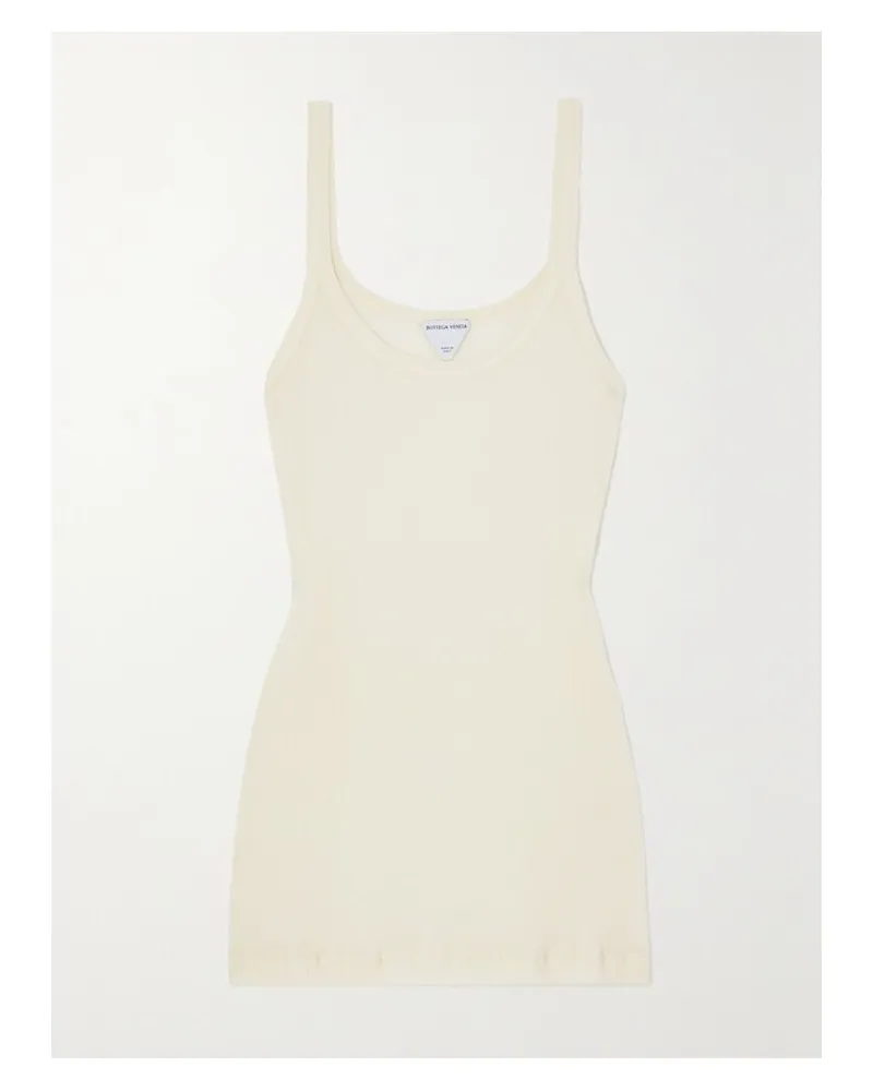 Bottega Veneta Tanktop Aus Einer Gerippten Baumwollmischung - Creme Creme