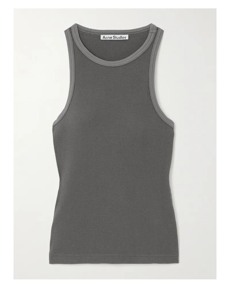 Acne Studios Tanktop Aus Baumwolle In Waffelstrick - Grau Grau