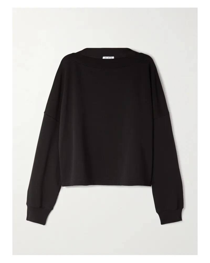 Alaïa Oversized-sweatshirt Aus Baumwoll-jersey - Schwarz Schwarz