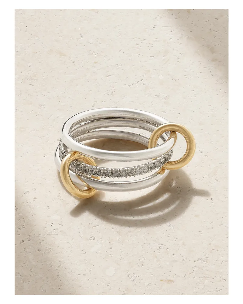 Spinelli Kilcollin Sonny Sterling Silver And 18-karat Gold Diamond Ring Silver