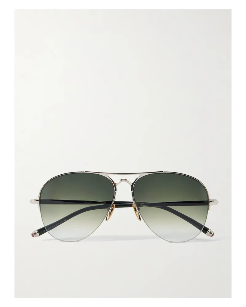 Jacques Marie Mage Amelia Aviator-style Titanium Sunglasses - Silver Silver