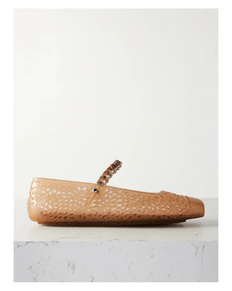 Jimmy Choo The Jelly Ballerinas Aus Tpu Mit Kristallen - Neutral Neutral