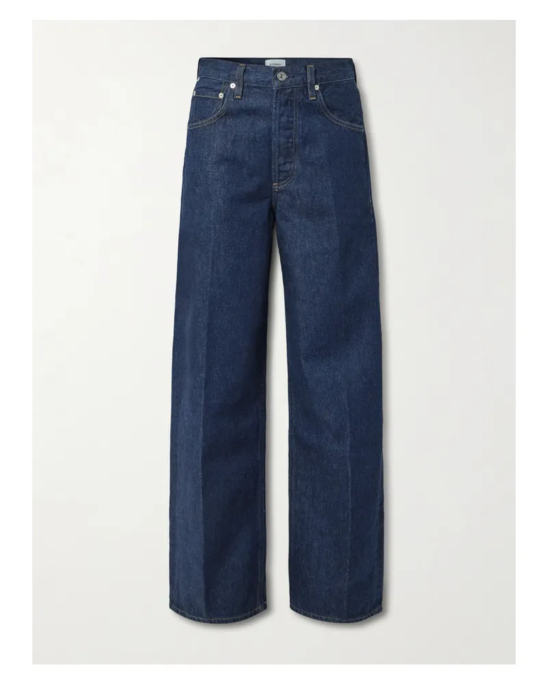 Citizens of humanity Ayla Baggy Halbhohe Jeans Mit Weitem Bein - Blau Blau