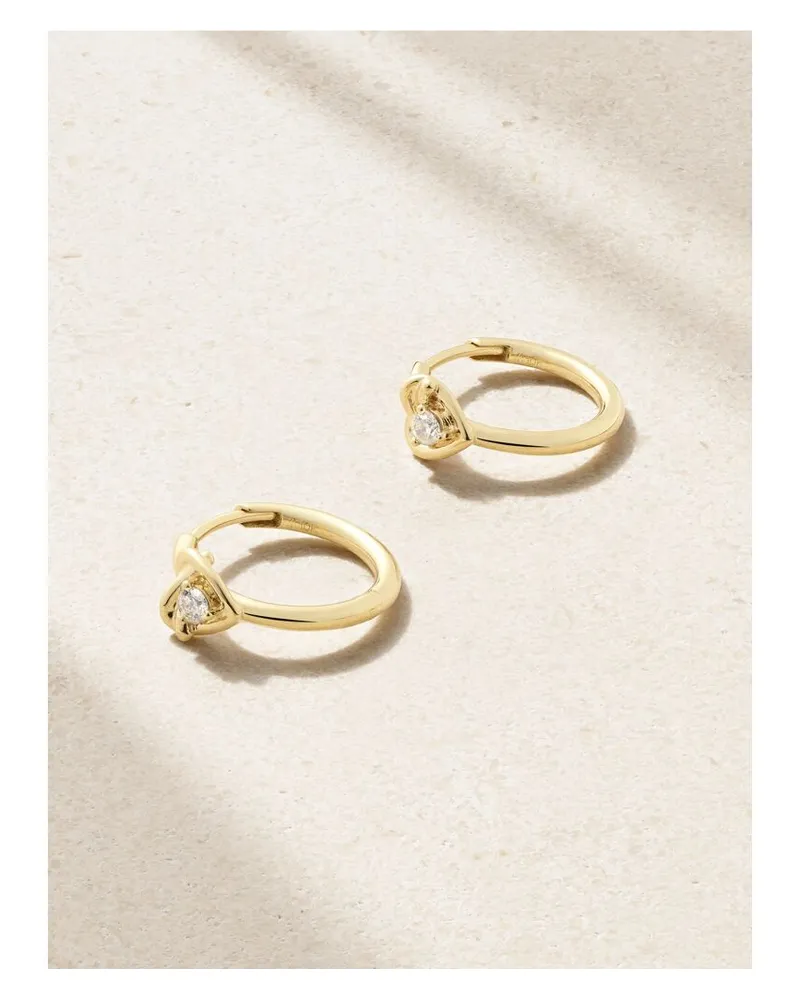 Stone & Strand Tie The Knot Creolen Aus 9 Karat Gold Mit Diamanten Gold