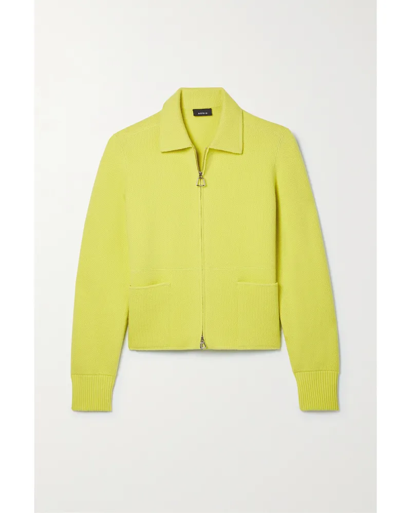 Akris Cardigan Aus Kaschmir - Gelb Gelb