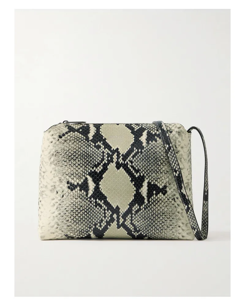 KHAITE Lina Medium Snake-effect Leather Shoulder Bag - Neutrals Neutrals