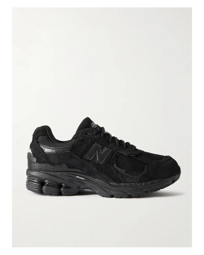 New Balance 2002dx Protection Pack Sneakers Aus Veloursleder, Mesh Und Gore-tex - Schwarz Schwarz
