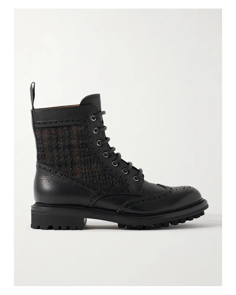 Church's Ankle Boots Aus Leder Mit Jacquard-besätzen - Schwarz Schwarz