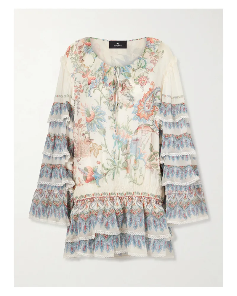 Etro Silk Mini Tunic Dress - Multi Multi