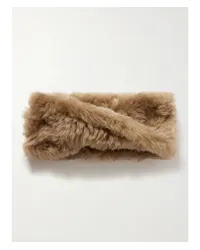 Yves Salomon Stirnband aus Shearling mit Twist-detail Neutral