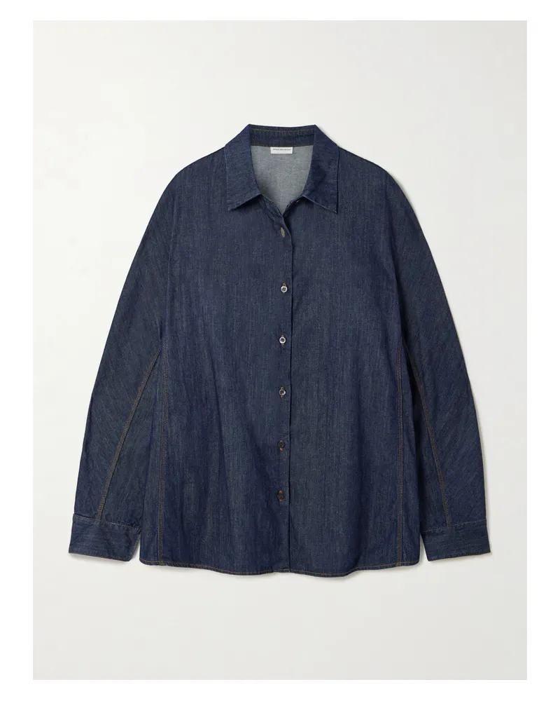Dries van Noten Oversized-jeanshemd - Blau Blau