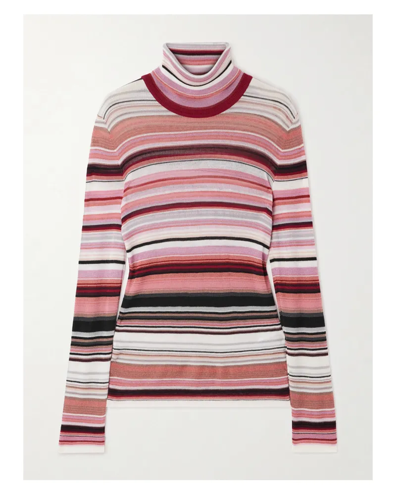 Missoni Rollkragenpullover Aus Gestreiftem Strick - Mehrfarbig Mehrfarbig