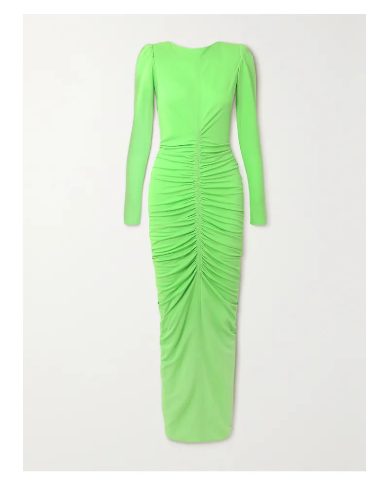 Givenchy Maxikleid Aus Crêpe De Chine Mit Raffungen - Grün Grün