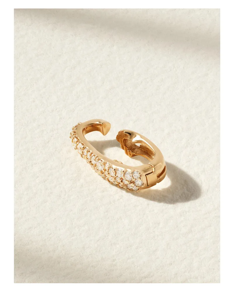 Marla Aaron Pieceless Ear Cuff Aus 14 Karat Gold Mit Diamanten Gold