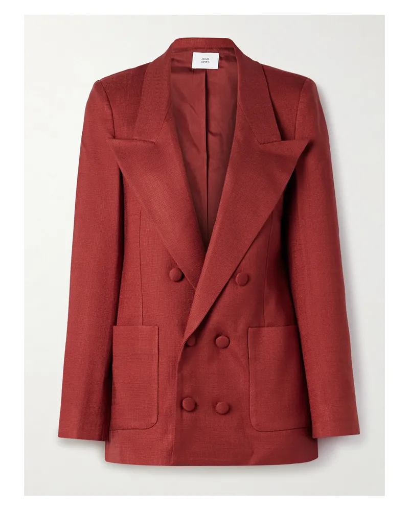 Adam Lippes Riva Doppelreihiger Blazer Aus Canvas - Rot Rot