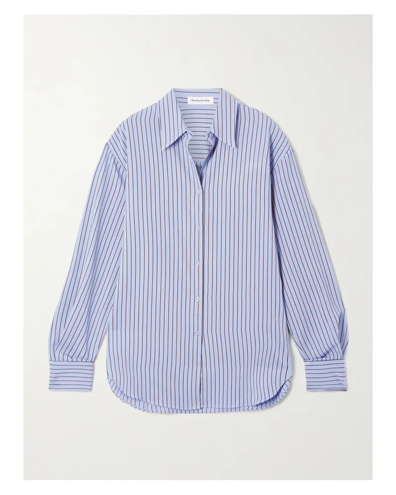 FRANKIE Shop Peri Hemd Aus Gestreiftem Twill Aus Einer Lyocell-mischung - Blau Blau