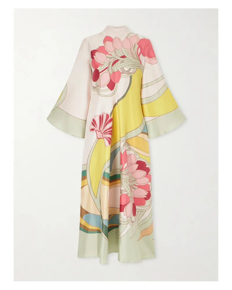 La DoubleJ Floral-print Silk Maxi Dress - Multi Multi
