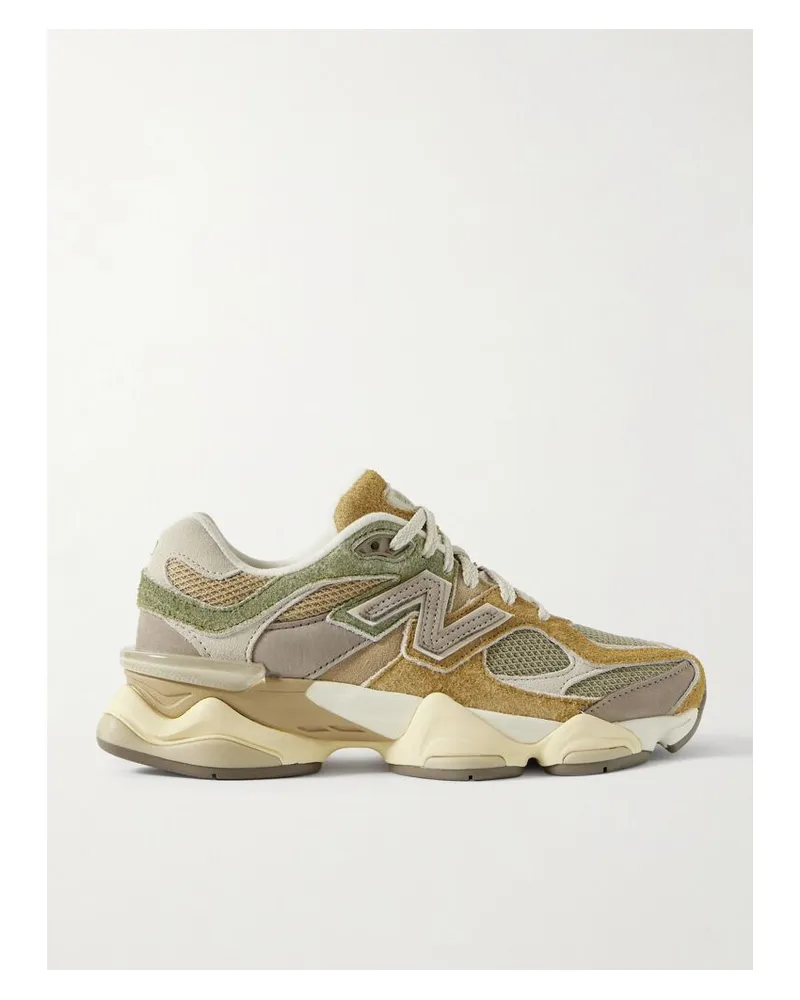 New Balance 9060 Sneakers Aus Veloursleder Und Mesh Mit Nubuklederbesätzen - Neutral Neutral