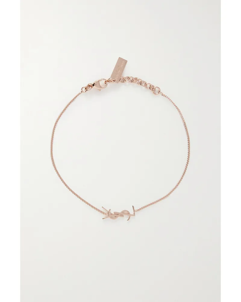 Saint Laurent Roségoldfarbenes Armband Pink