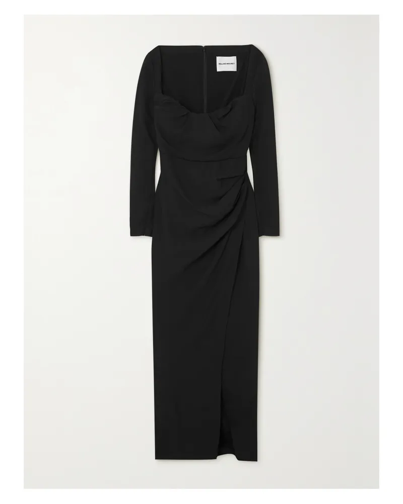 Roland Mouret Maxikleid Aus Cady - Schwarz Schwarz