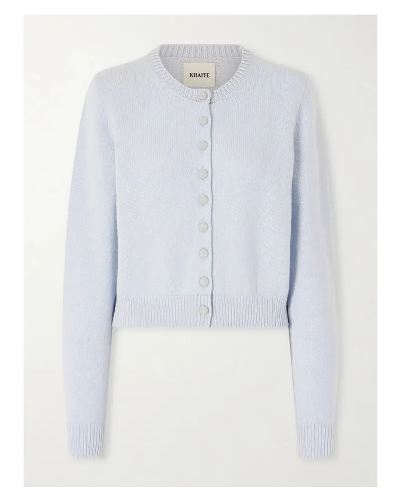 KHAITE Everheart Cashmere Cardigan - Blue Blue