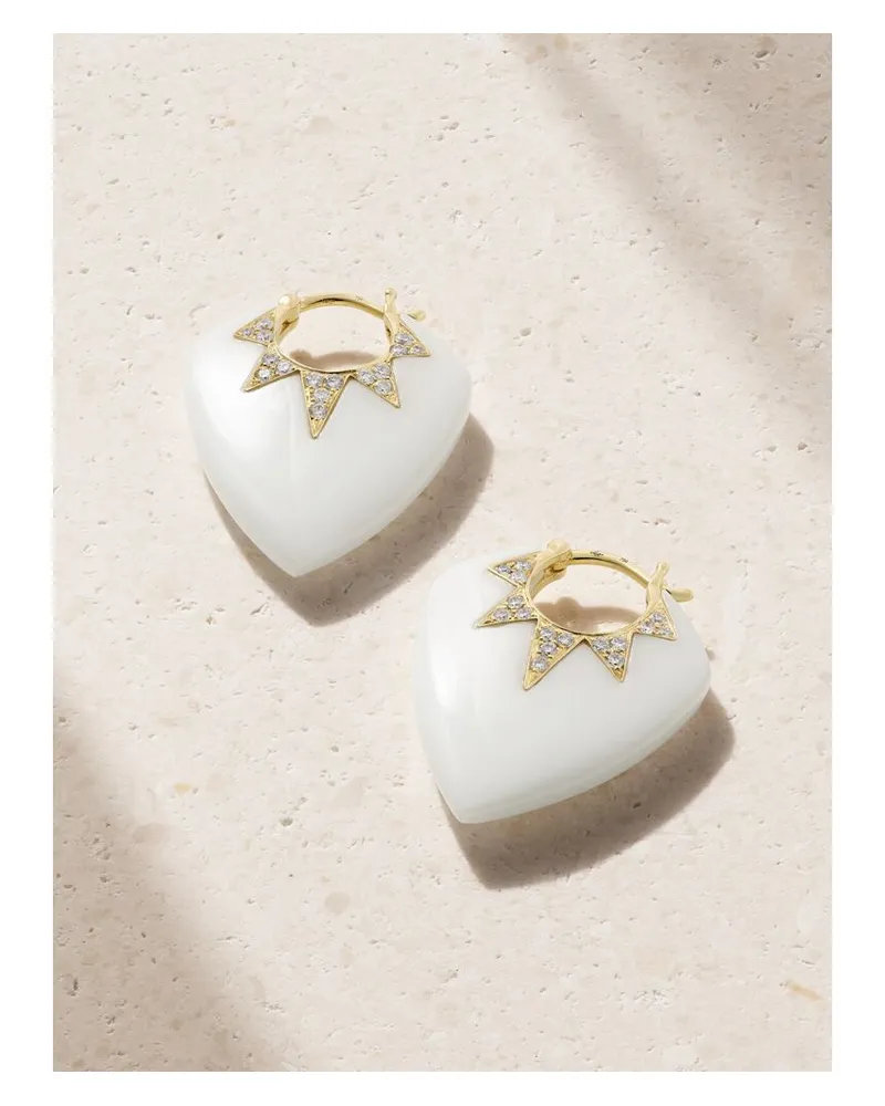Sorellina Guitar Pick Ohrringe Aus 18 Karat Gold Mit Onyxen Und Diamanten Gold