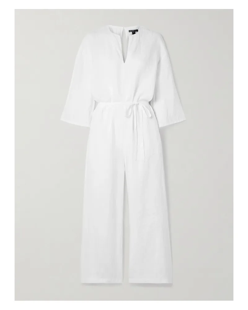 James Perse Jumpsuit Aus Leinen - Weiß Weiß
