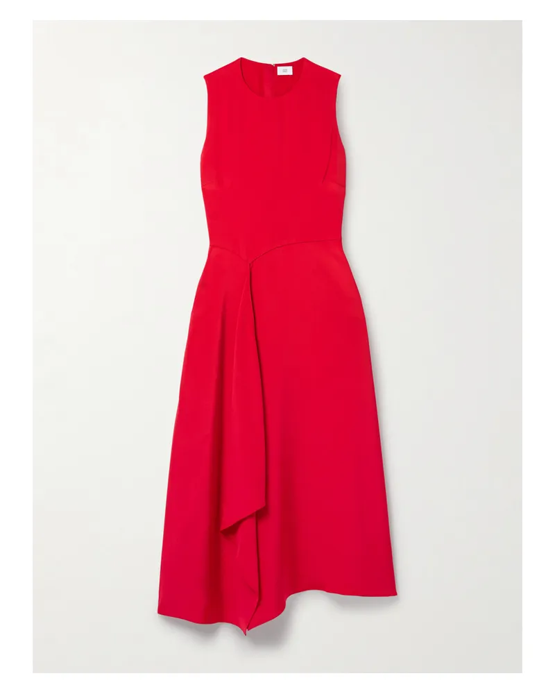Adam Lippes Lynn Midikleid Aus Seiden-crêpe - Rot Rot