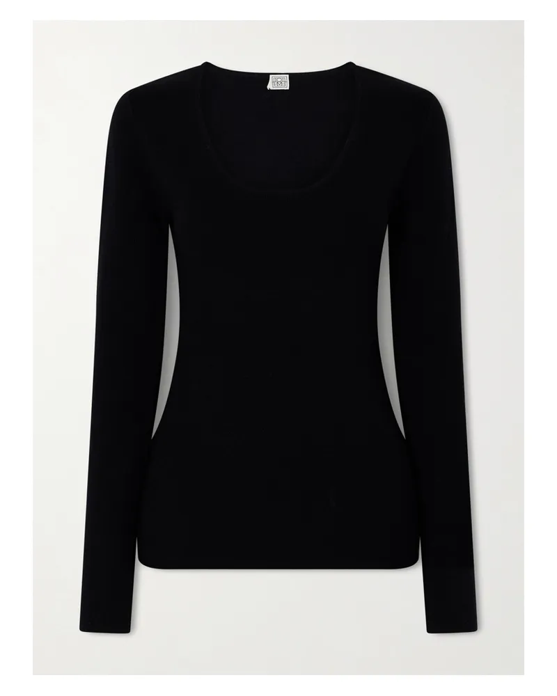 Totême Wool-blend Top - Black Black