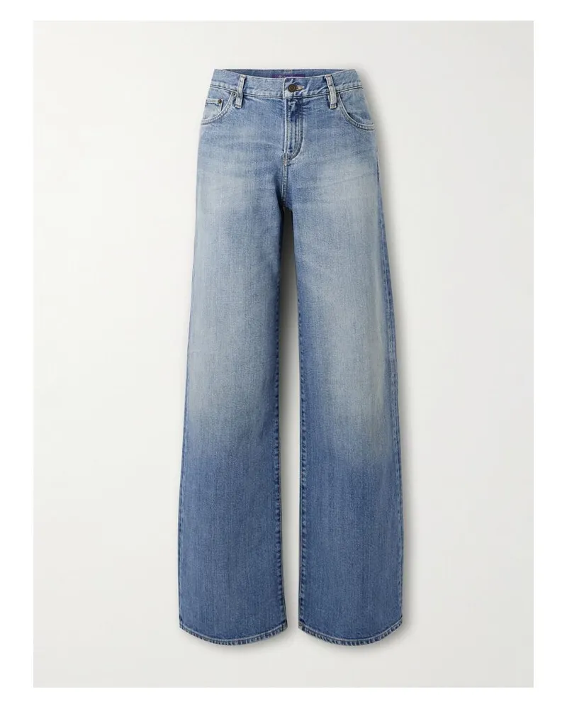 Ralph Lauren Halbhohe Jeans Mit Weitem Bein - Blau Blau