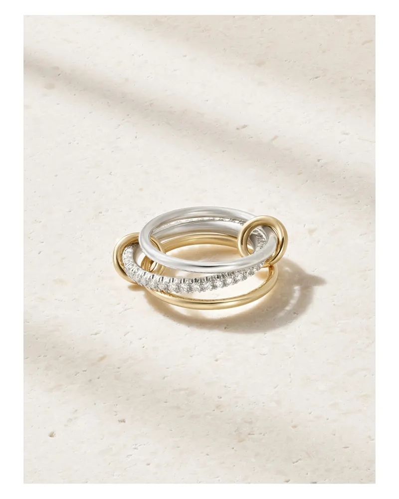 Spinelli Kilcollin Tigris Sterling Silver, 18-karat Gold And Diamond Ring Gold